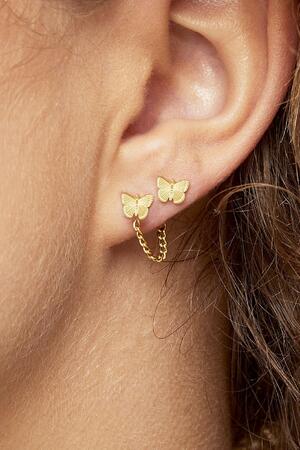 Earrings Fly Gold Stainless Steel h5 Picture2